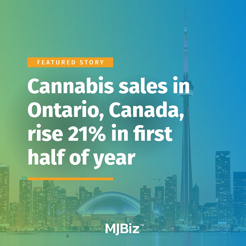 Cannabis sales in Ontario, Canada rise 21% in first half of year